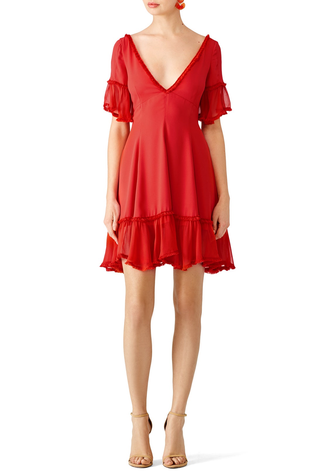 Red Dianne Dress by Cinq à Sept 0