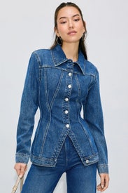 Denim Peplum Top by DL1961