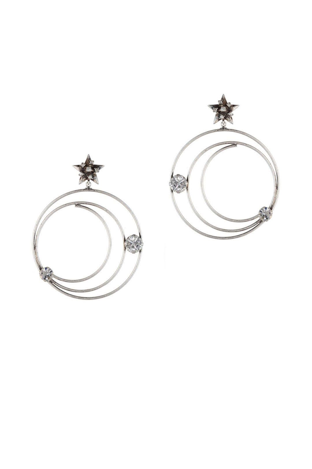 Lucky Star Moon Hoops by Dannijo