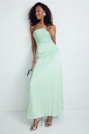 Kinley Pleated Strapless Gown by Dress The Population