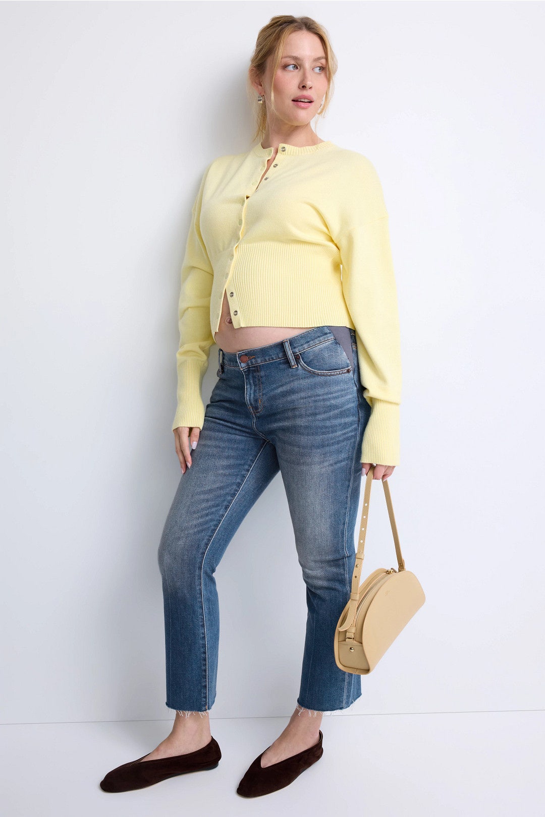 Crop Maternity Jean by HATCH 0