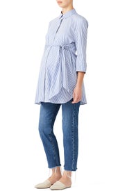 Blue Dora Maternity Shirt by Isabella Oliver
