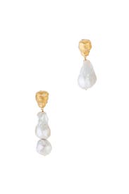 Gold Pearl Feminine Waves Earrings by Joanna Laura Constantine