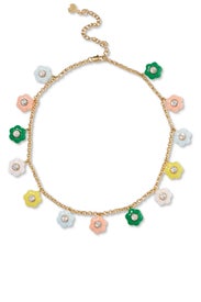 Daphne Crystal Charm Necklace by Lele Sadoughi