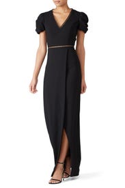 Black Cut Out Gown by ML Monique Lhuillier