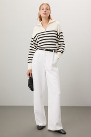 Stripe Quarter Zip Sweater by Marissa Webb x RTR