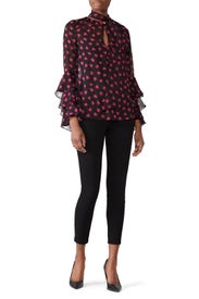 Tulip Sheer Bell Sleeve Blouse by Prabal Gurung x RTR