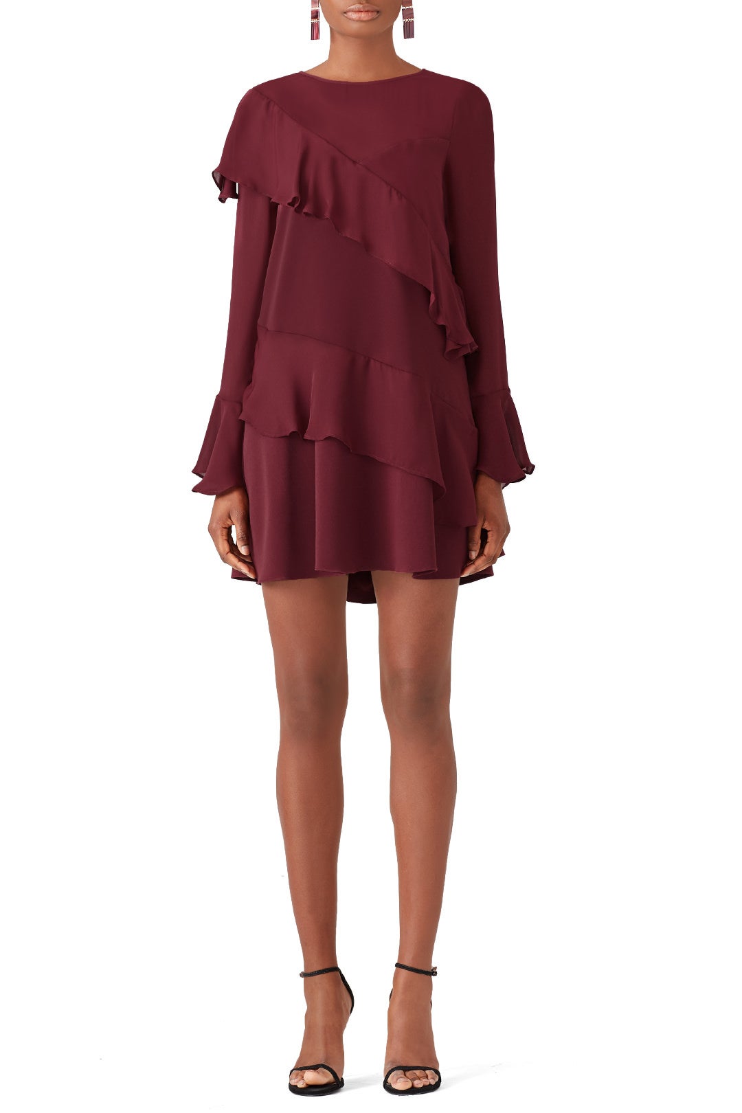 Wine Evony Combo Dress by Parker 0