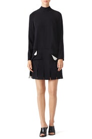 Black Carwash Pleat Dress by Proenza Schouler