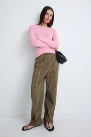 Nylon Zipper Trousers by Tibi