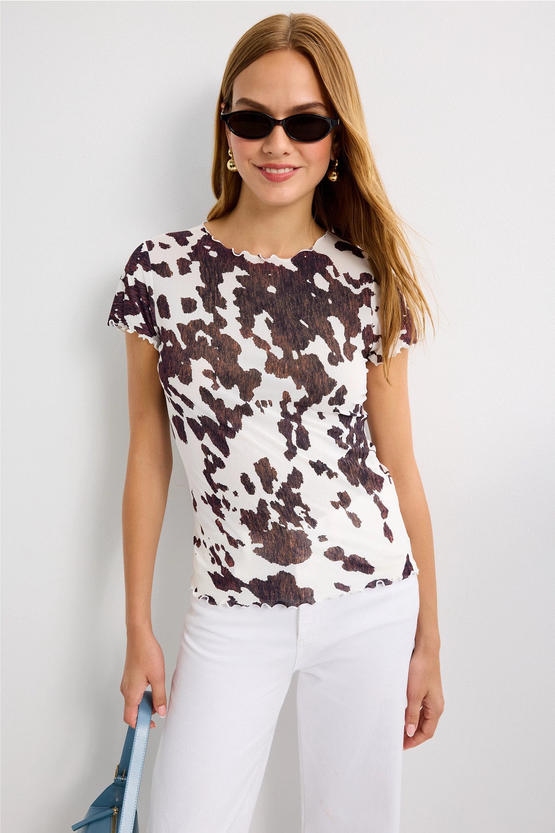 Cow Mesh Tee by Terez 0