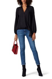 Hunter Wrap Blouse by B Collection by Bobeau