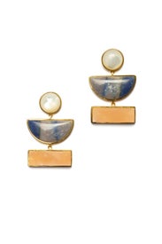 Gold Geometry Earrings by Lizzie Fortunato