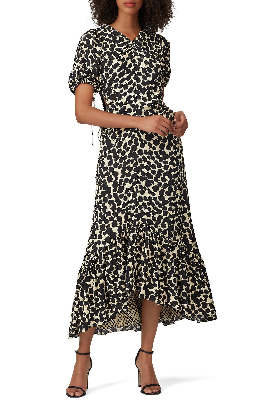 Printed Short Sleeve Cinched Dress by Proenza Schouler 0