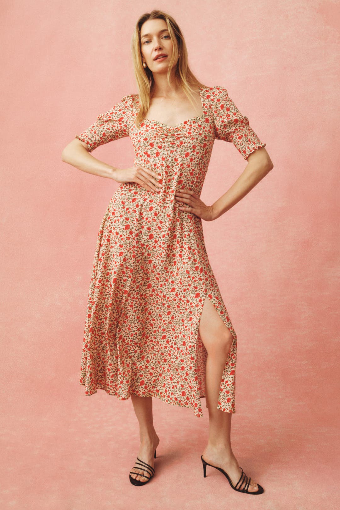 Floral Scarlett Midi Nap Dress by Hill House Home | Rent the Runway
