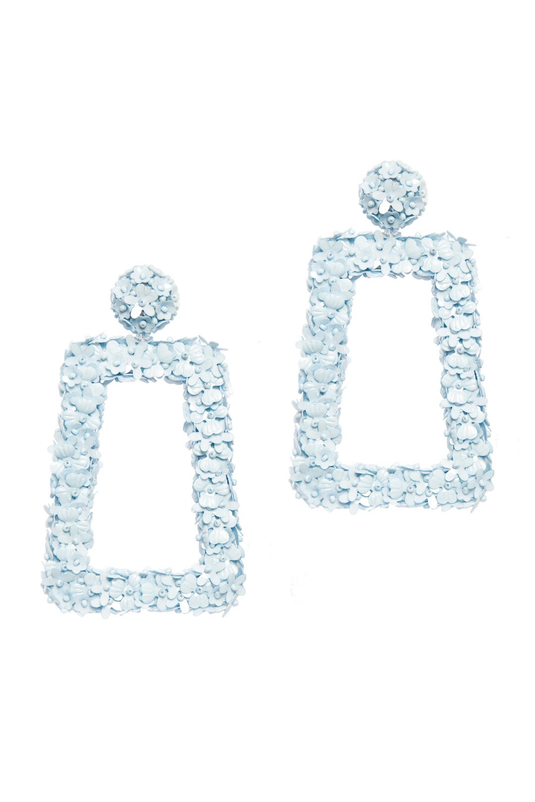 Powder Blue Fleur Dusk Earrings by Sachin & Babi Accessories