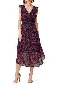 Smock Waist Midi Dress by Slate & Willow