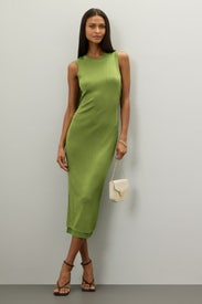 Green Knit Midi Dress by Atlein x RTR
