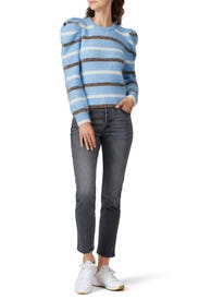 Puff Sleeve Striped Sweater by Derek Lam 10 Crosby