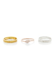 Gold Marquee Ring Set by Gorjana Accessories