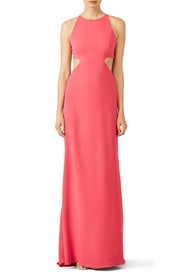 Begonia Cutout Gown by HALSTON