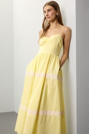 Yellow Lace Midi Dress by Jason Wu x RTR
