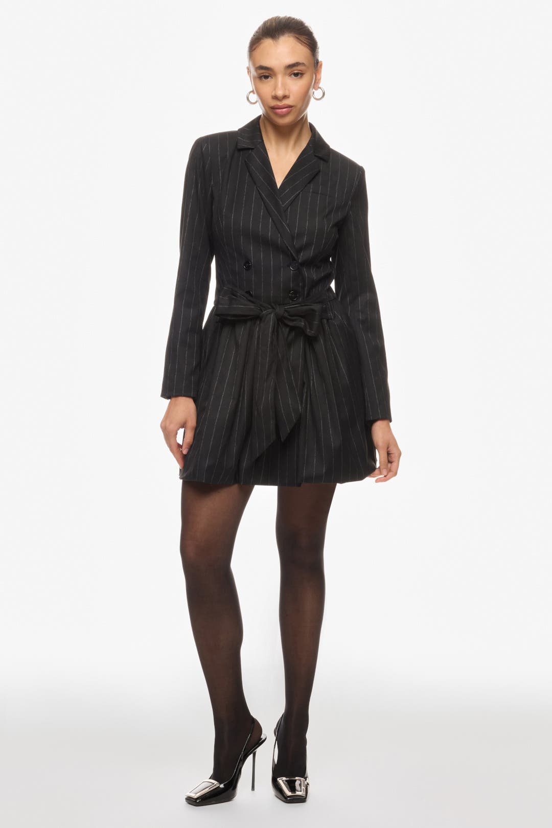 アメリヴィンテージ　PINSTRIPE CONSTRUCTIVE DRESS Ameri（アメリ）の「PINSTRIPE CONSTRUCTIVE DRESS（ワンピース