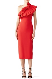 Red Tara Dress by Osman