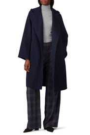 Navy Hooded Coat by VINCE.