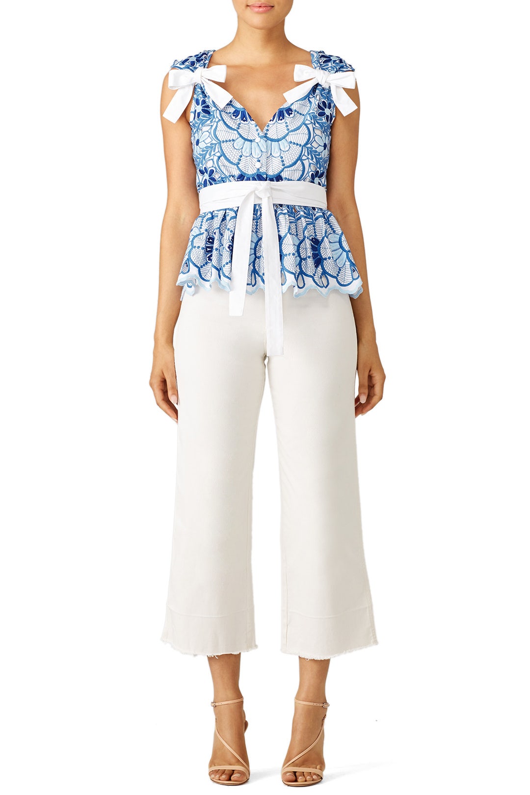 Blue Floral Kity Top by Alexis 0