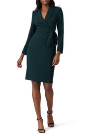Faux Wrap Tuxedo Dress by Badgley Mischka