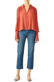 Terracotta Kennedy Blouse by Free People