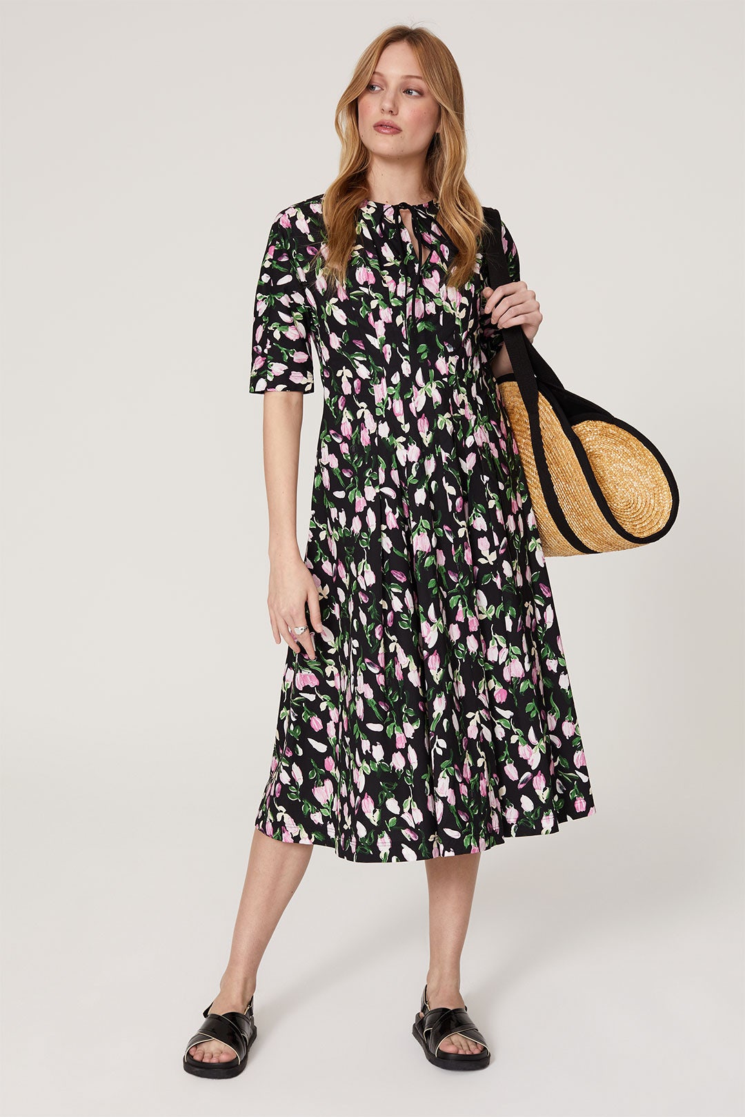 Black Printed Shirtdress by Marni 0