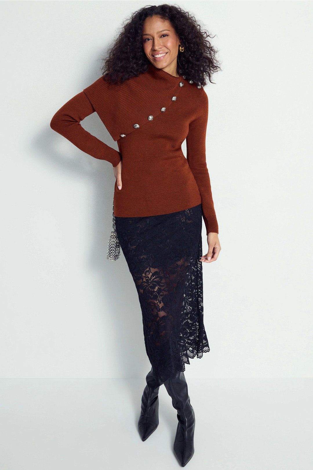 Rust Sweater in Merino Wool by Rabanne 0