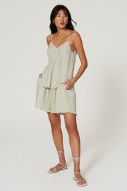 Plisse Pleated Tank by Rebecca Taylor NYC