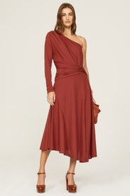 One Shoulder Dress by Tanya Taylor