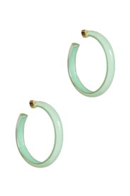 Mint Medium Jelly Hoops by Alison Lou
