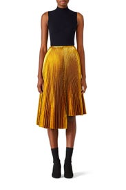 Golden Sky Pleated Skirt by Cedric Charlier