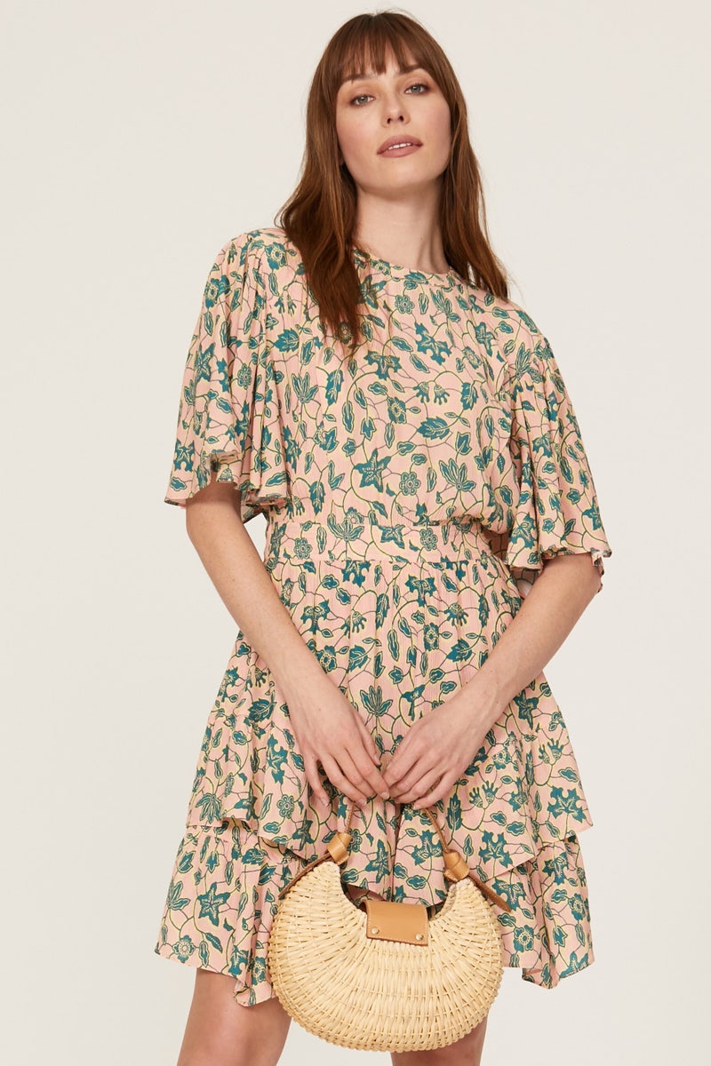 Floral Flutter Sleeve Dress by Derek Lam 10 Crosby x RTR - Photo 0