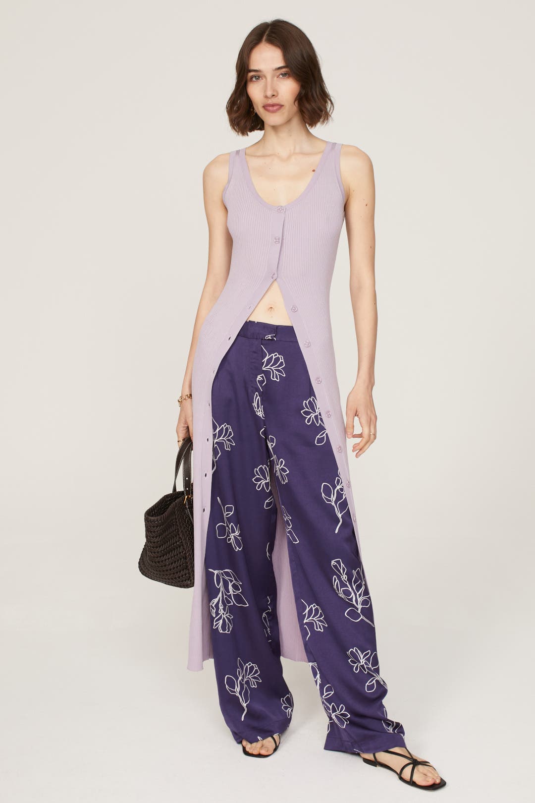 ナイロン 花柄 シャーリング [SETUP-EXE] FLOWER SHIRRING PANTS setup.exe | FLOWER SHIRRING PANTS