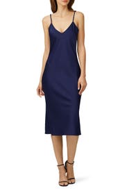 Simone Sateen Slip Dress by Maison de Papillon