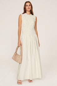 Spiral Ruched Dress by Marina Moscone