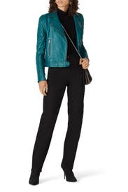 Green Quilted Bomber by Samantha Sipos