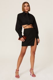 Gioia Side Slit Mini Skirt by Andamane