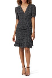 Polka Dot Ruffle Dress by Adrianna Papell
