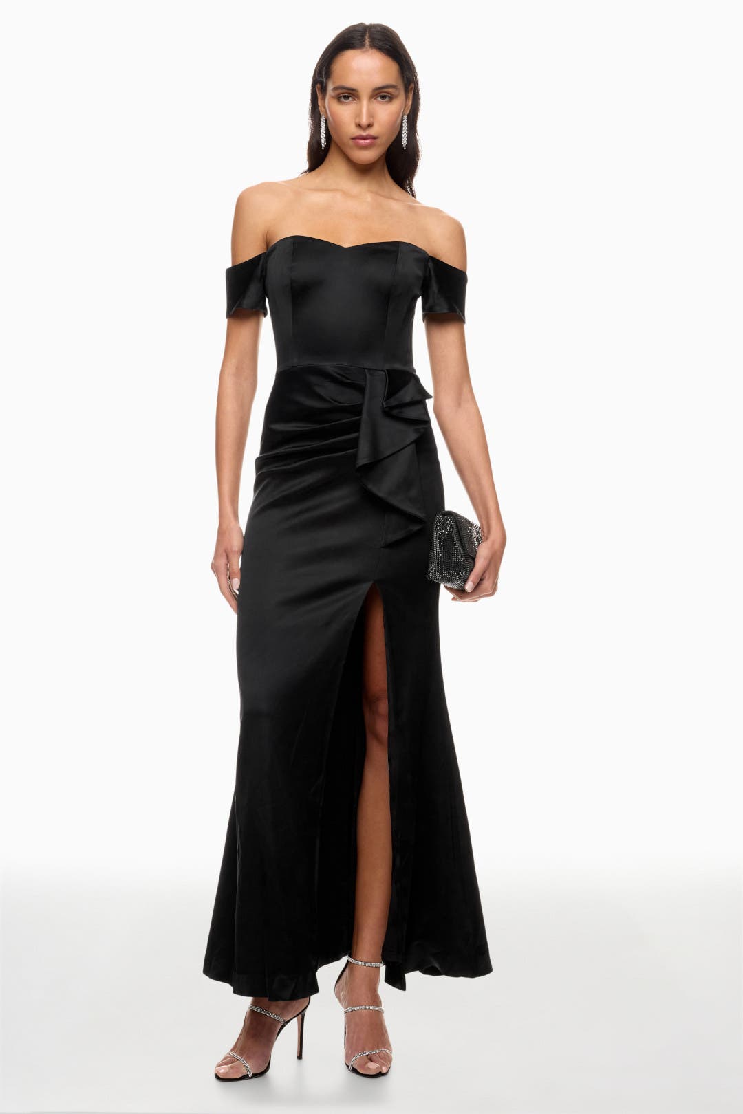 即国内発送・送込♪BCBG♪MAUDワンショルダープリントドレス$338 Lavender Brandy Gown by BCBGMAXAZRIA | Rent the Runway