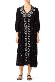 Black Embroidered Maxi by Free People