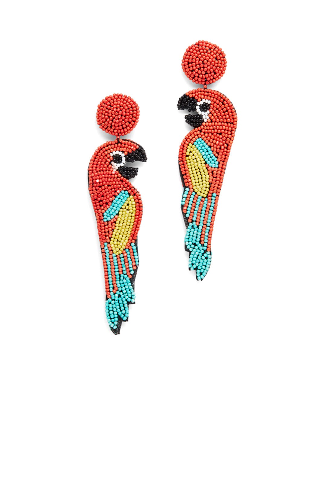 Beaded Parrot Earrings by Jay Lane Rent the Runway