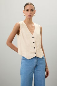 Beige Vest by Love, Whit by Whitney Port