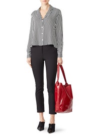 Stripe V-Neck Shirt by MINKPINK